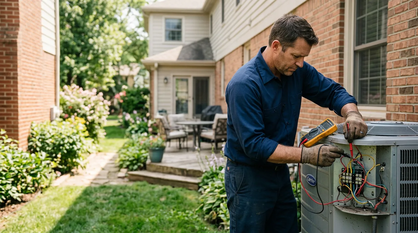 HVAC technician working near Manchester, OH